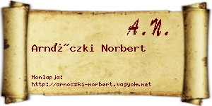 Arnóczki Norbert névjegykártya